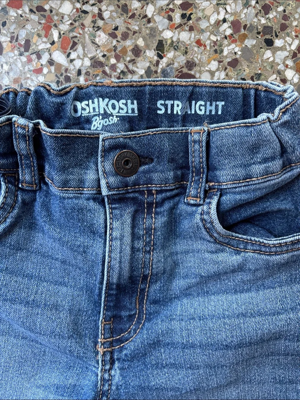 2 pairs of OshKosh B'gosh boy’s size 6/6A Medium Blue Straight Jeans